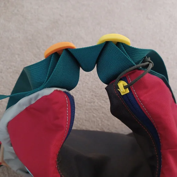 Cotopaxi Red/Teal/Grey Convertible Bag - Picture 9 of 10